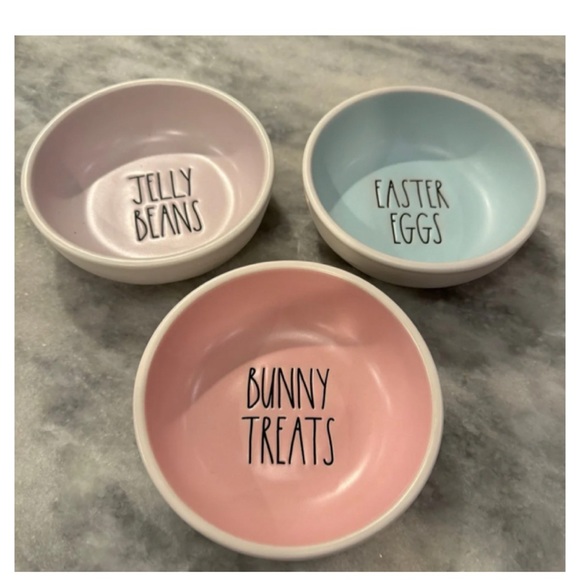 NEW Rae Dunn Easter Tasting Bowls Pastel Jelly Beans, Bunny Treats & Easter Eggs - Picture 2 of 5